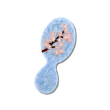 Hand-painted Cool Blue Sakura Blossom Brush | Eco-Friendly