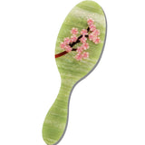 Hand-painted Green Sakura Blossom Brush | Eco-Friendly