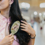 Hand-painted Green Sakura Blossom Brush | Eco-Friendly
