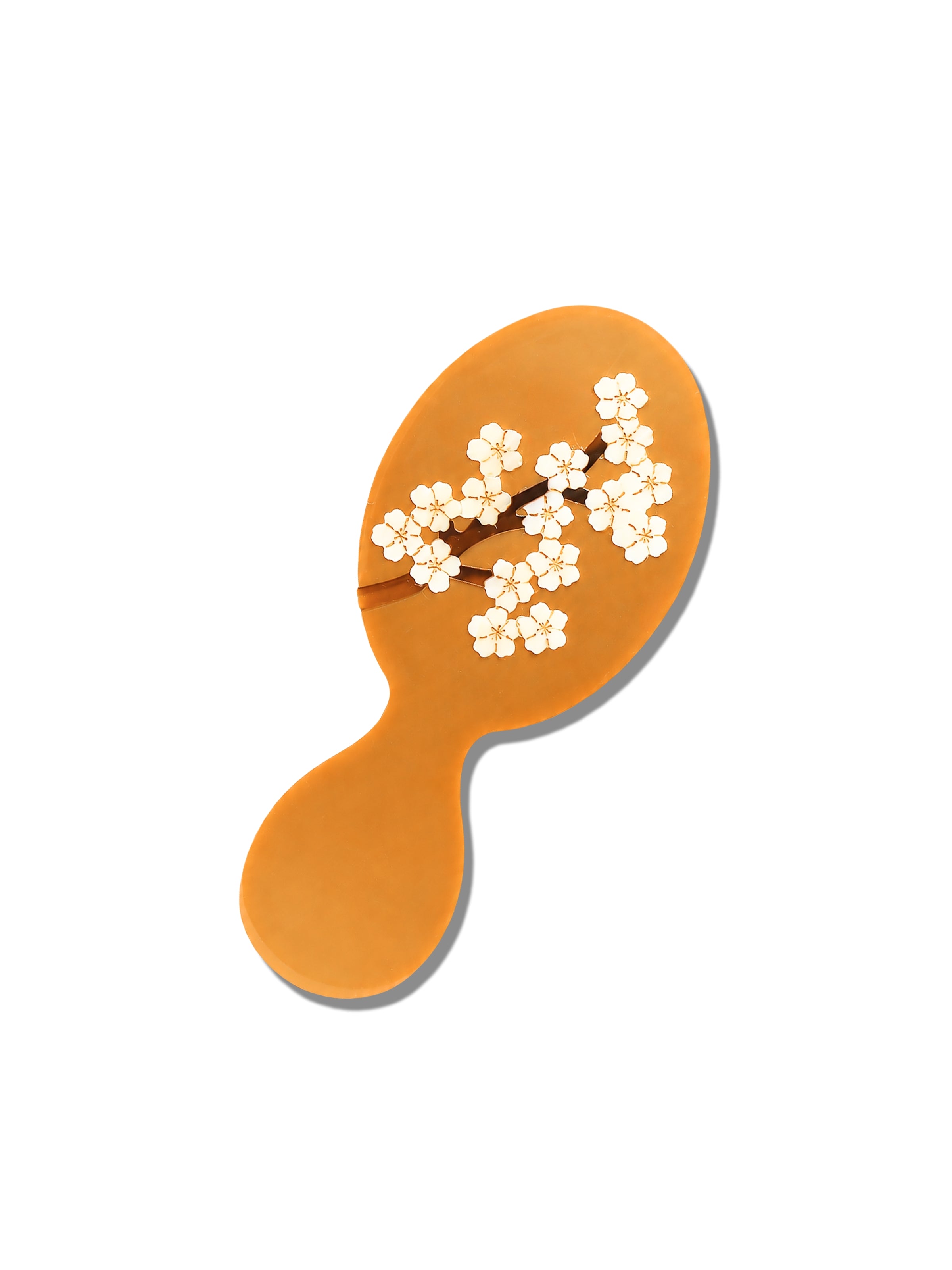 Hand-painted Gold Sakura Blossom Brush | Eco-Friendly