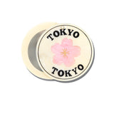 Hand-painted Tokyo Sakura Seal Compact Mirror | Eco-Friendly