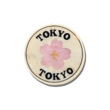 Hand-painted Tokyo Sakura Seal Compact Mirror | Eco-Friendly
