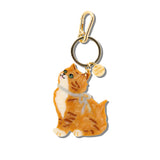 Hand-painted Vintage Kitten Bag Charm + Keychain | Eco-Friendly