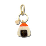 Hand-painted Onigiri Bag Charm + Keychain | Eco-Friendly