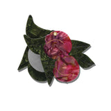 Hand-painted Japanese Plum Compact Mirror | Eco-Friendly