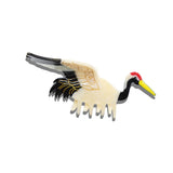 Hand-painted Vintage Crane Claw Hair Clip | Eco-Friendly