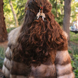 Hand-painted Vintage Crane Claw Hair Clip | Eco-Friendly