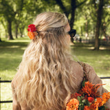 Hand-painted Maple Branch Claw Hair Clip | Eco-Friendly
