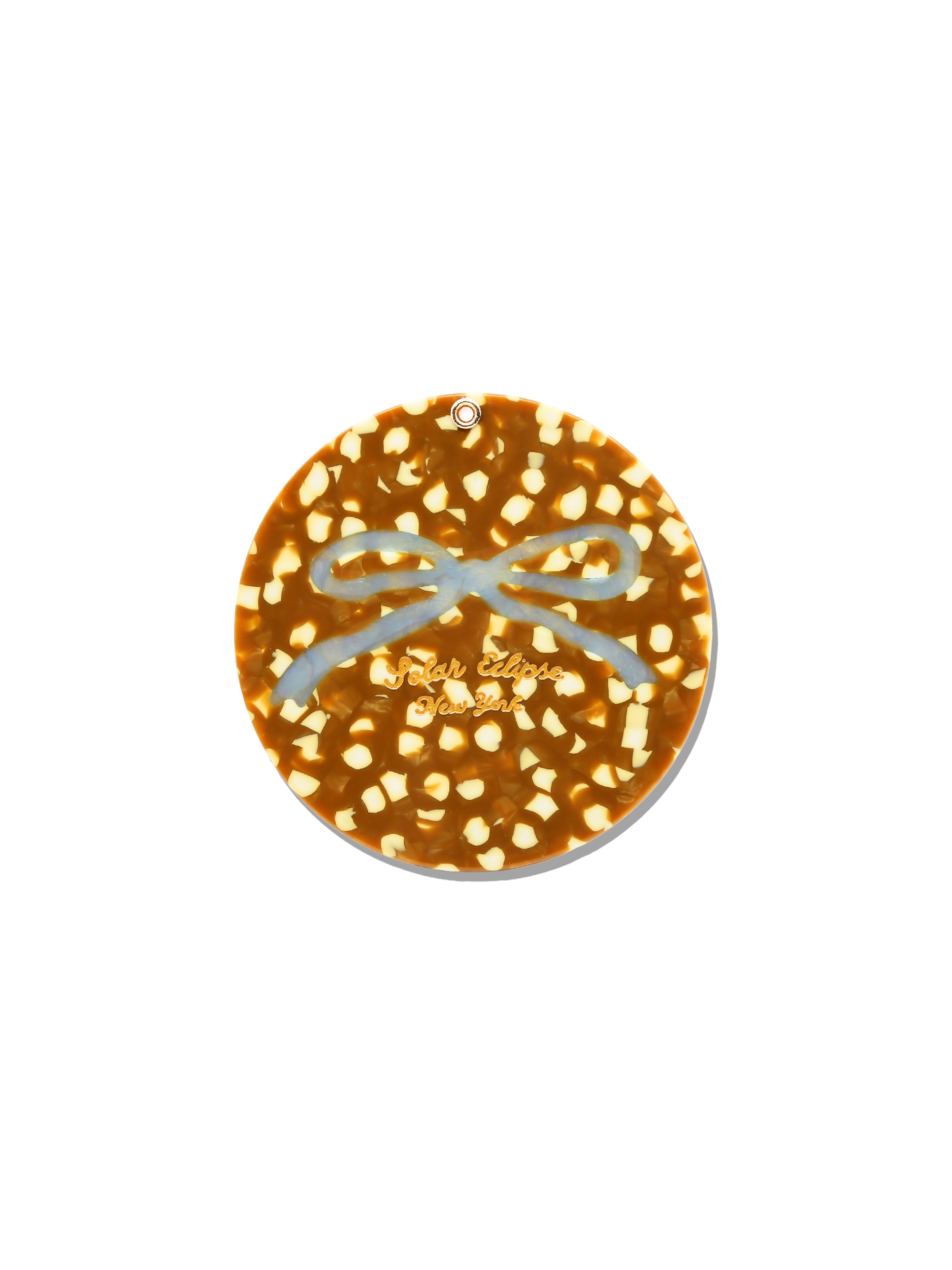 Hand-painted Vintage Bow Compact Mirror | Eco-Friendly