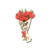 Hand-painted Newspaper Tulips Claw Hair Clip | Eco-Friendly