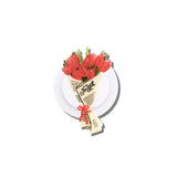 Hand-painted Newspaper Tulips GripCharm | Eco-Friendly