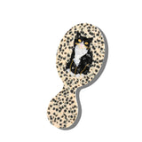 Hand-painted Tuxedo Cat Brush | Eco-Friendly