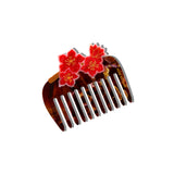 Hand-painted Winter Blossom Pocket Comb | Eco-Friendly