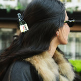 Hand-painted Sake Bottle Claw Hair Clip | Eco-Friendly