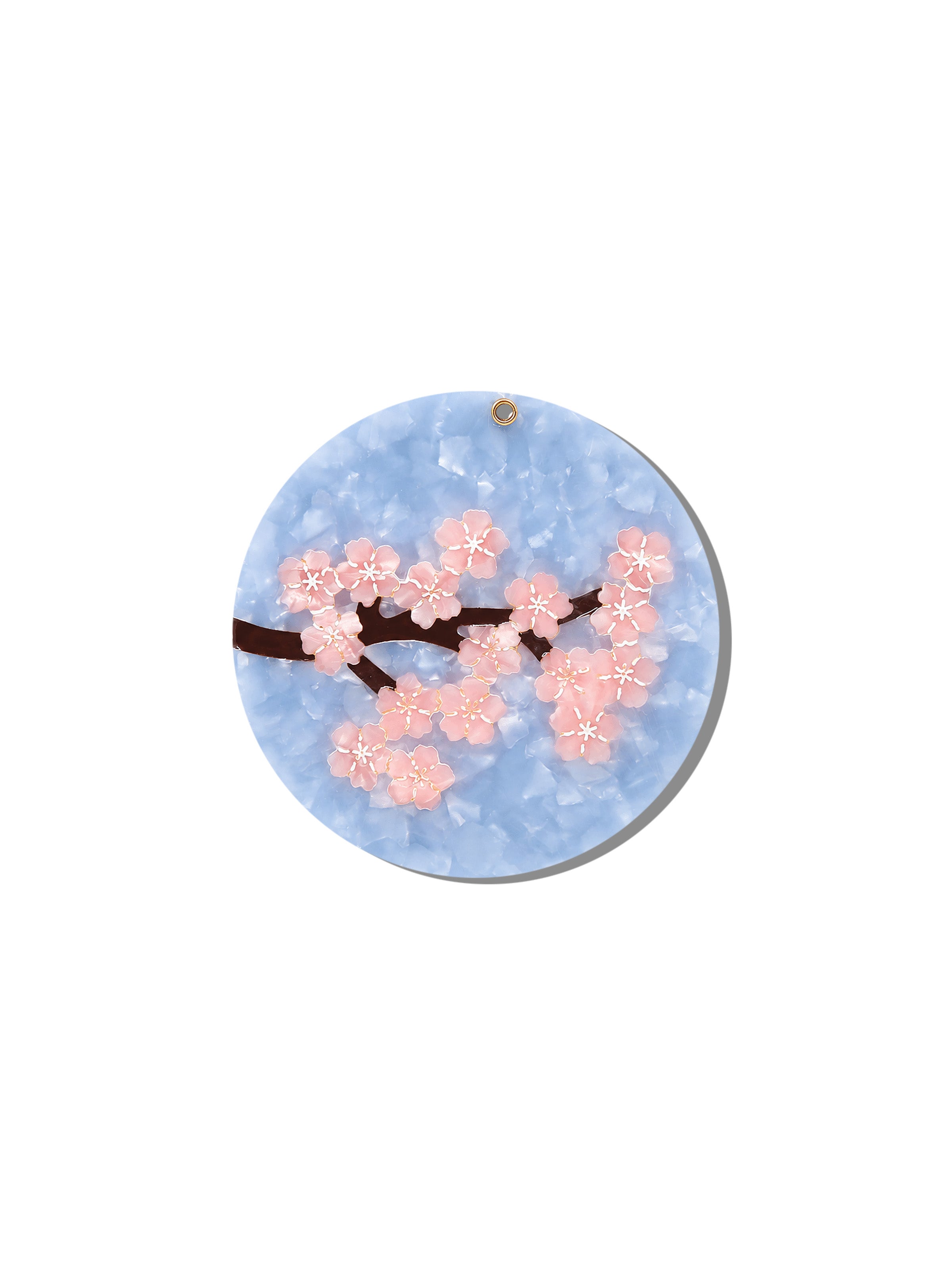 Hand-painted Sakura Blossom Compact Mirror | Eco-Friendly