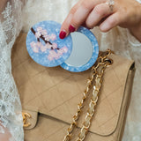 Hand-painted Sakura Blossom Compact Mirror | Eco-Friendly