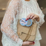 Hand-painted Sakura Blossom Compact Mirror | Eco-Friendly