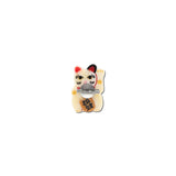 Hand-painted Maneki-Neko Cat Brooch Pin