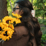 Hand-painted Airmail Claw Hair Clip | Eco-Friendly