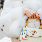 Hand-painted Airmail Bag Charm + Keychain | Eco-Friendly