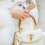 Hand-painted Airmail Bag Charm + Keychain | Eco-Friendly