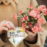 Hand-painted Airmail Compact Mirror | Eco-Friendly