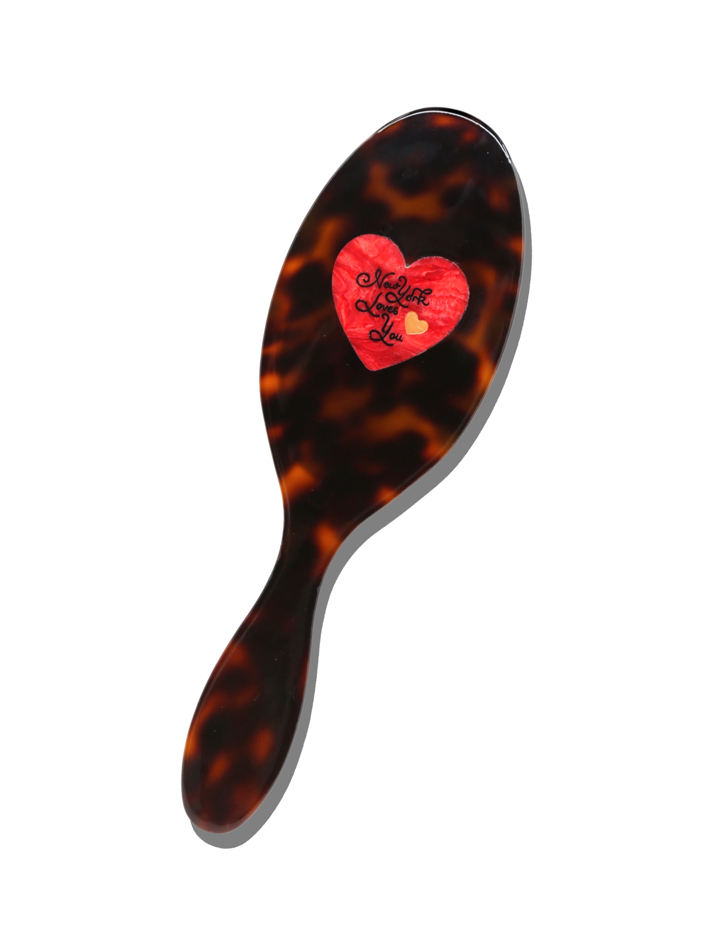 Hand-painted New York Loves You Heart Brush | Eco-Friendly