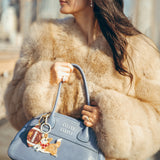Hand-painted Vintage Football Bag Charm + Keychain | Eco-Friendly