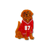 Hand-painted Football Dog Claw Hair Clip | Eco-Friendly