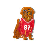Hand-painted Football Dog Claw Hair Clip | Eco-Friendly