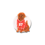 Hand-painted Football Dog GripCharm | Eco-Friendly