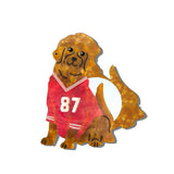 Hand-painted Football Dog Compact Mirror | Eco-Friendly