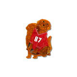Hand-painted Football Dog Compact Mirror | Eco-Friendly