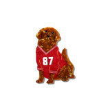 Hand-painted Football Dog Compact Mirror | Eco-Friendly