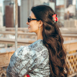 Hand-painted Vintage Poppy Claw Hair Clip | Eco-Friendly