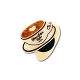 Hand-painted Vintage Cafe Coffee Compact Mirror | Eco-Friendly