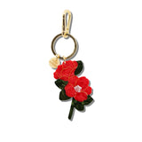 Hand-painted Vintage Poppy Bag Charm + Keychain | Eco-Friendly