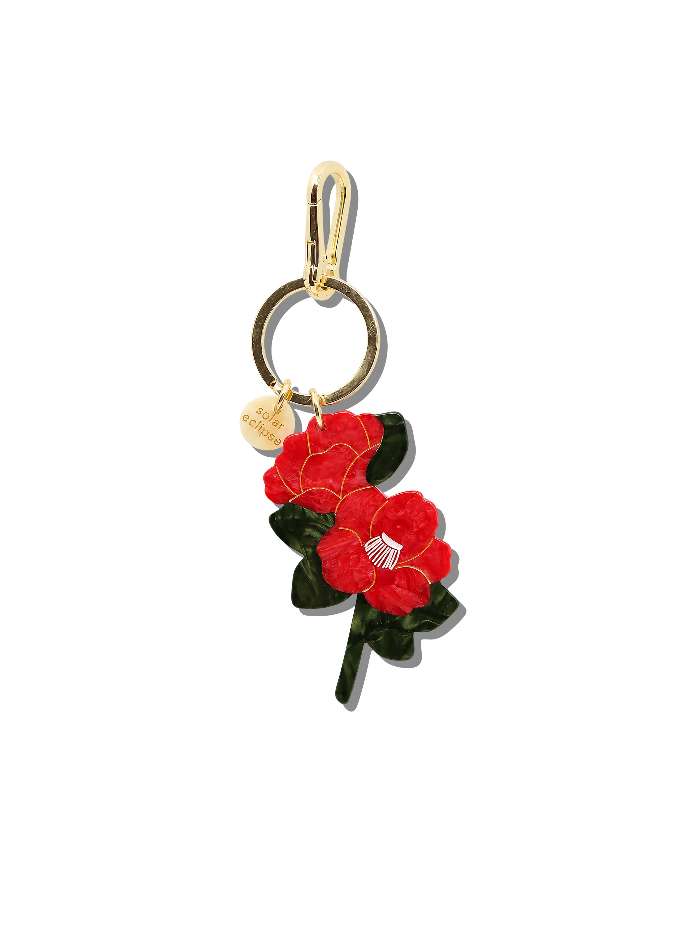 Hand-painted Vintage Poppy Bag Charm + Keychain | Eco-Friendly