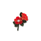 Hand-painted Vintage Poppy Brooch Pin