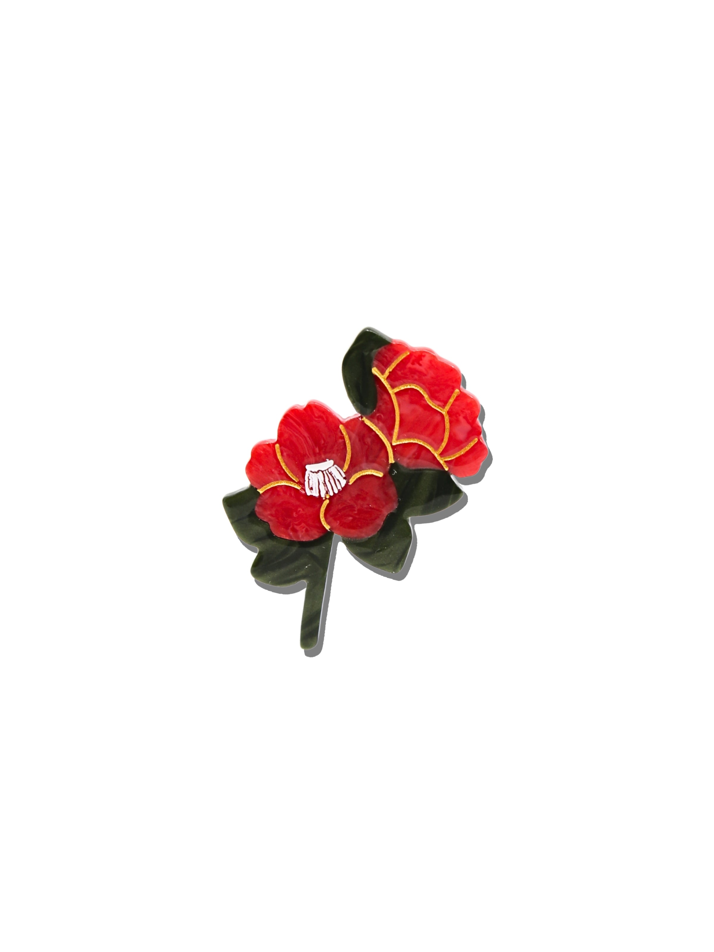 Hand-painted Vintage Poppy Brooch Pin