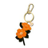 Hand-painted Vintage Poppy Bag Charm + Keychain | Eco-Friendly