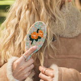 Hand-painted Orange Vintage Poppy Brush | Eco-Friendly