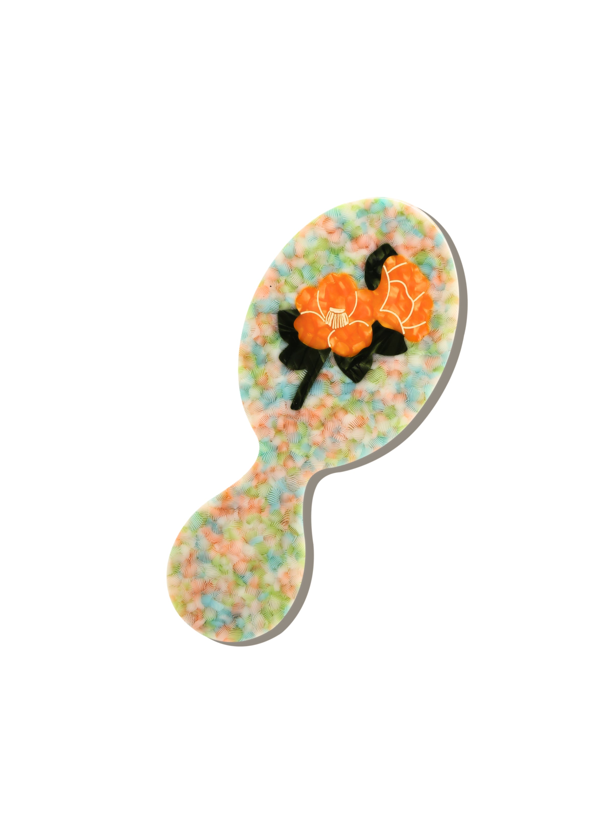 Hand-painted Orange Vintage Poppy Brush | Eco-Friendly