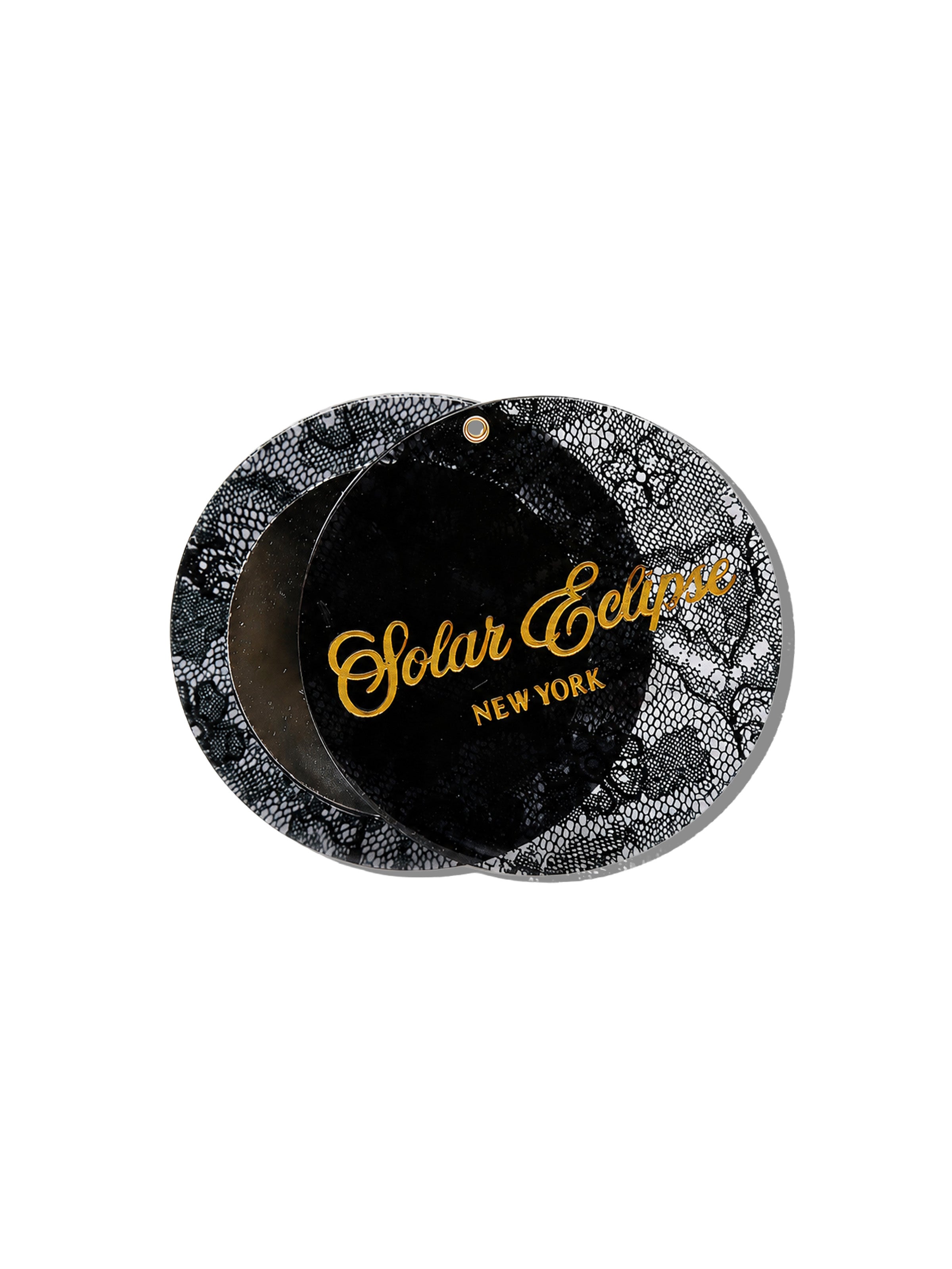Hand-painted Solar Eclipse Compact Mirror | Eco-Friendly