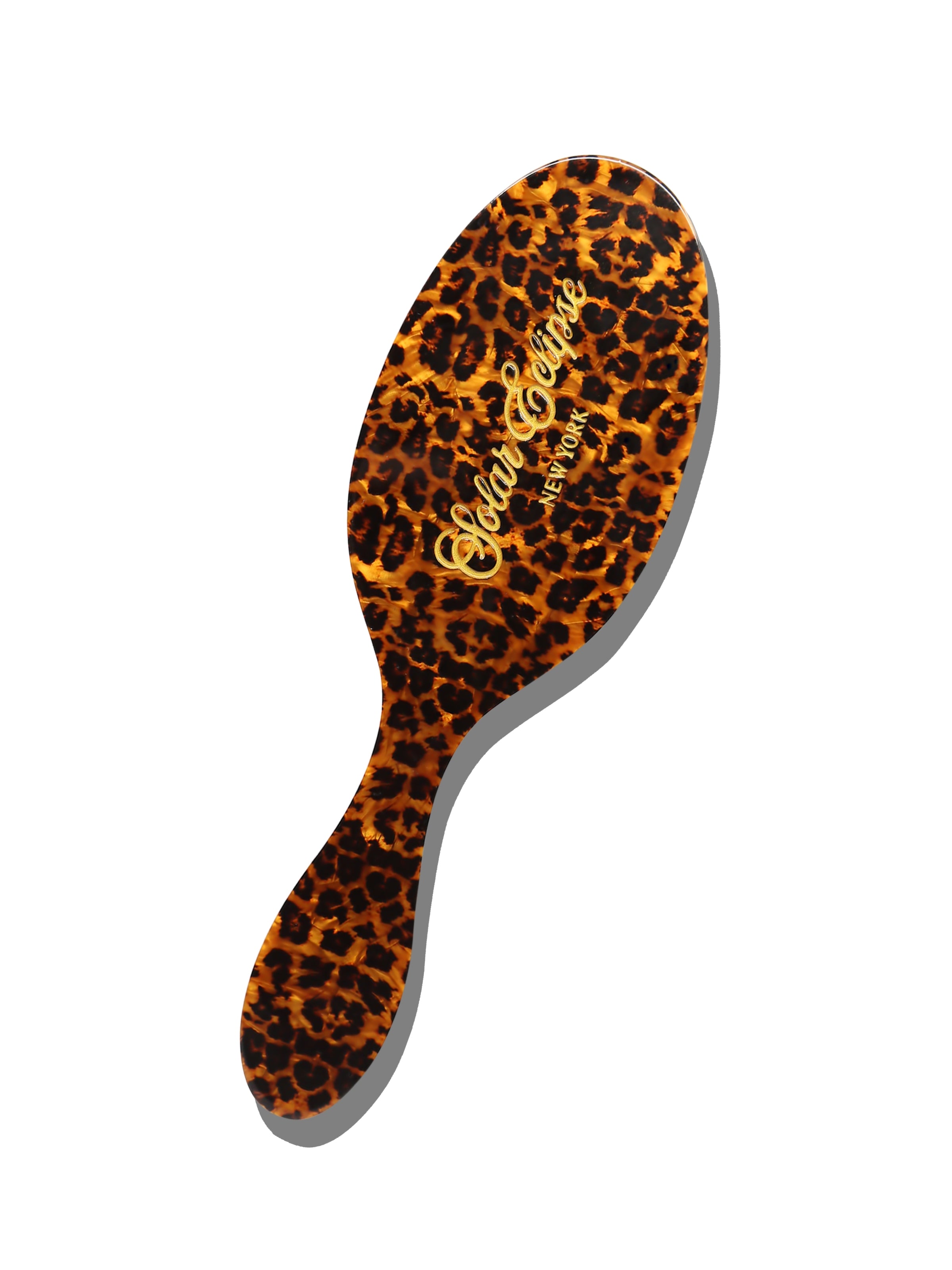Hand-painted Solar Eclipse Golden Leopard Brush | Eco-Friendly