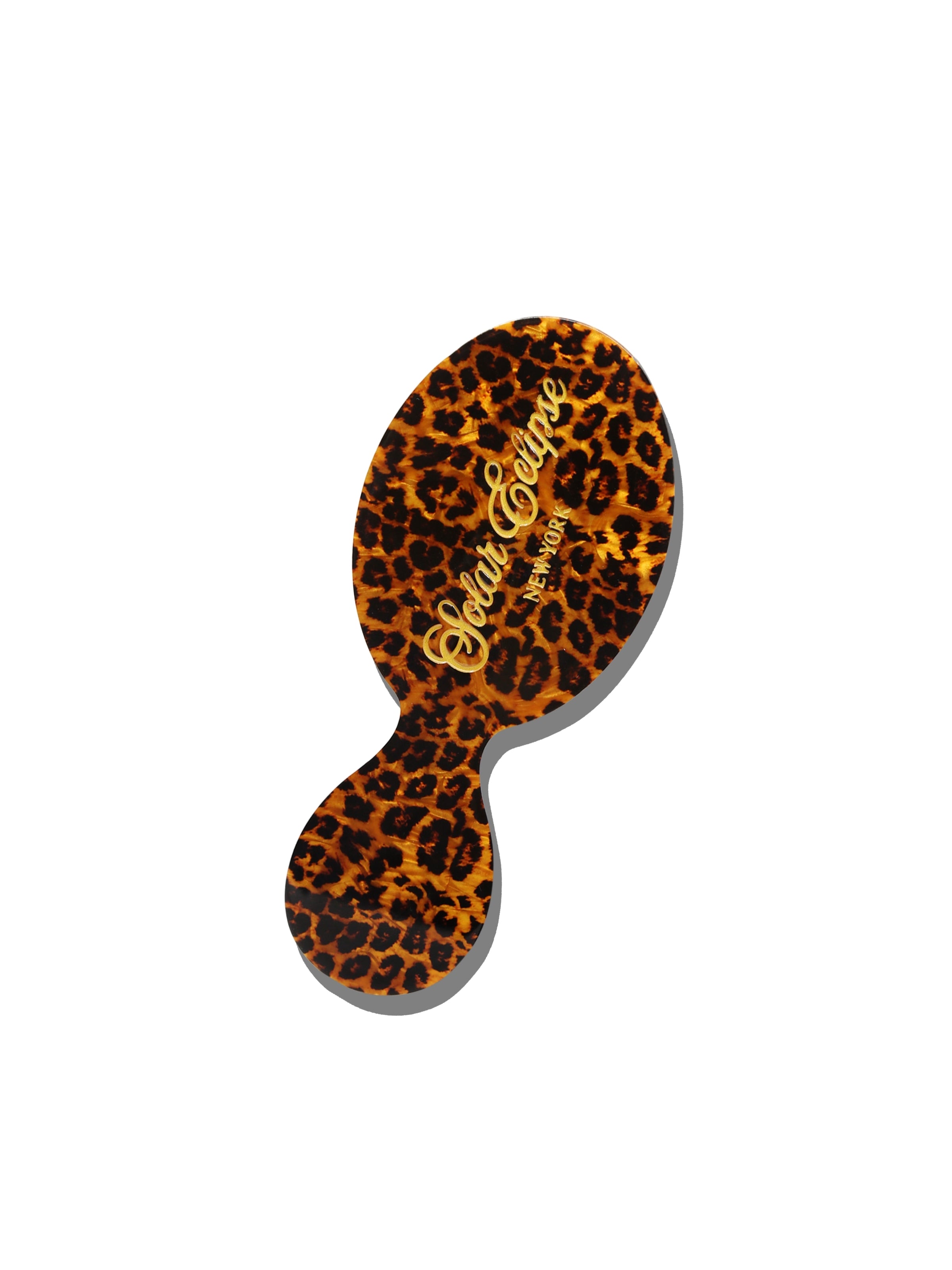 Hand-painted Solar Eclipse Golden Leopard Brush | Eco-Friendly