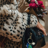 Hand-painted Peacock Bag Charm + Keychain | Eco-Friendly