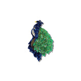 Hand-painted Peacock Compact Mirror | Eco-Friendly