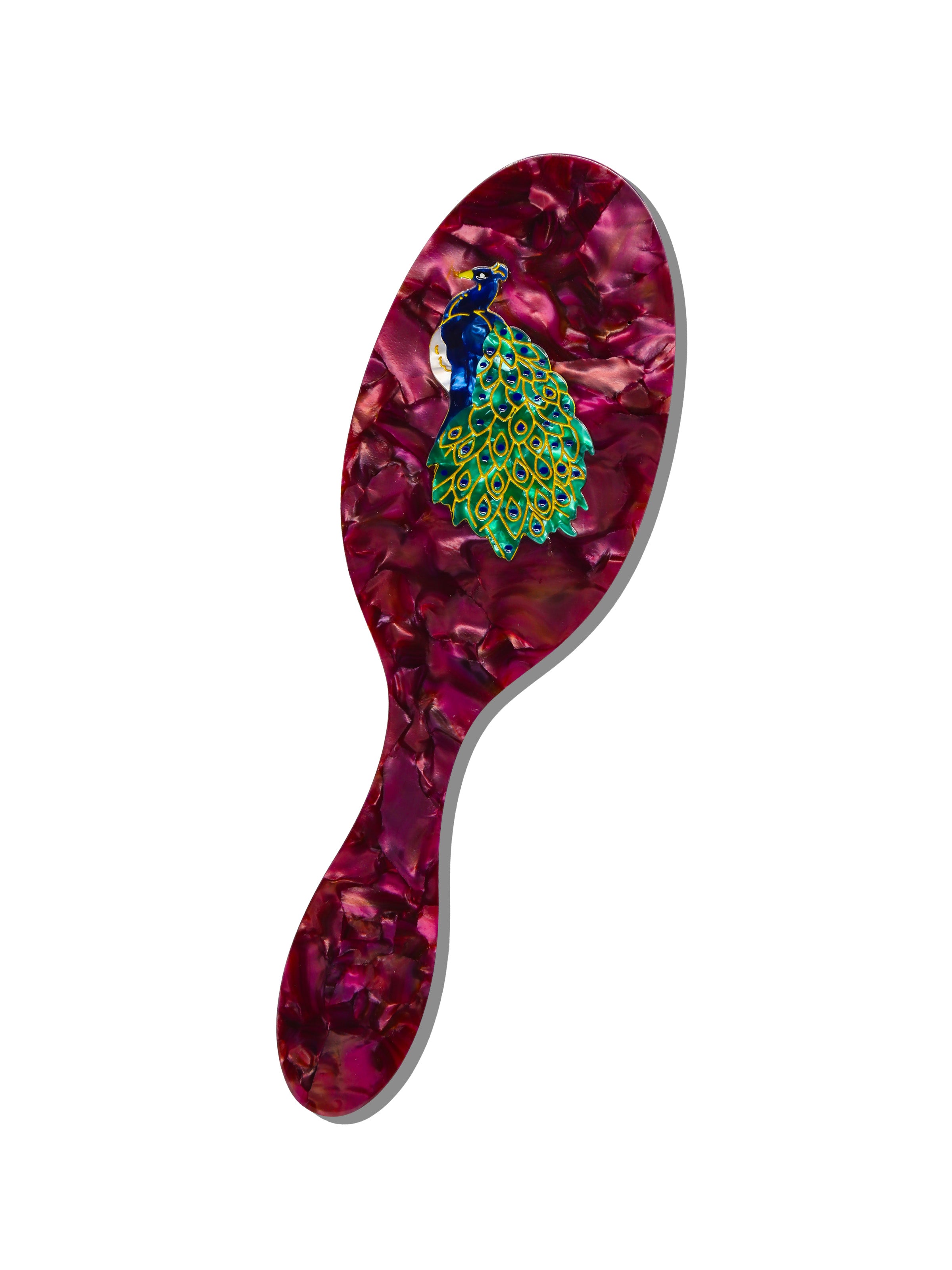 Hand-painted Peacock Brush | Eco-Friendly