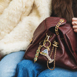 Hand-painted Martini Olives Bag Charm + Keychain | Eco-Friendly
